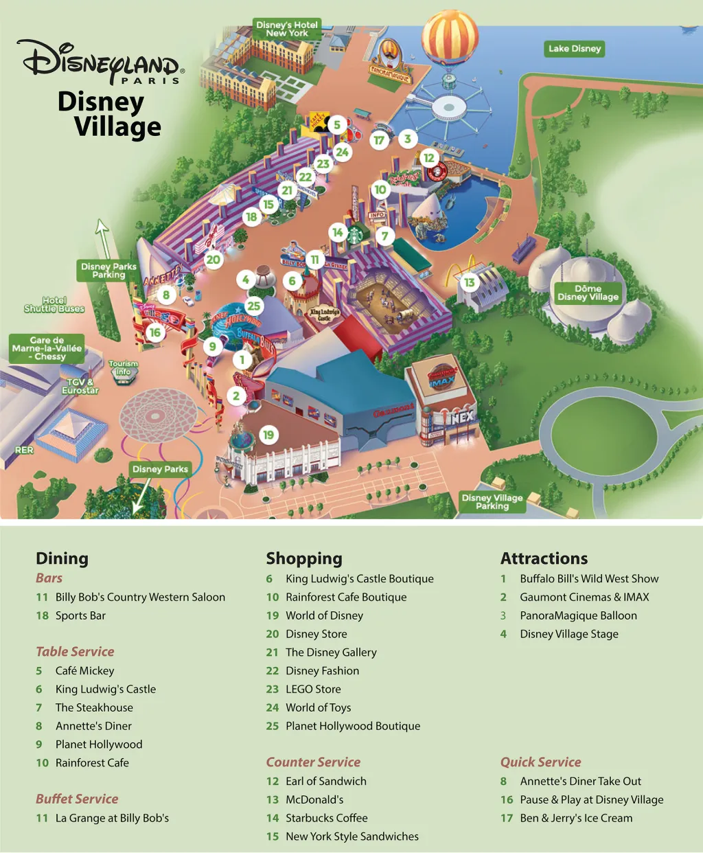 Disney Village plattegrond