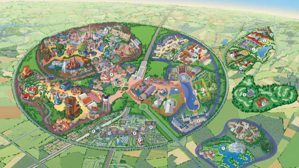 Disneyland Parijs plattegrond