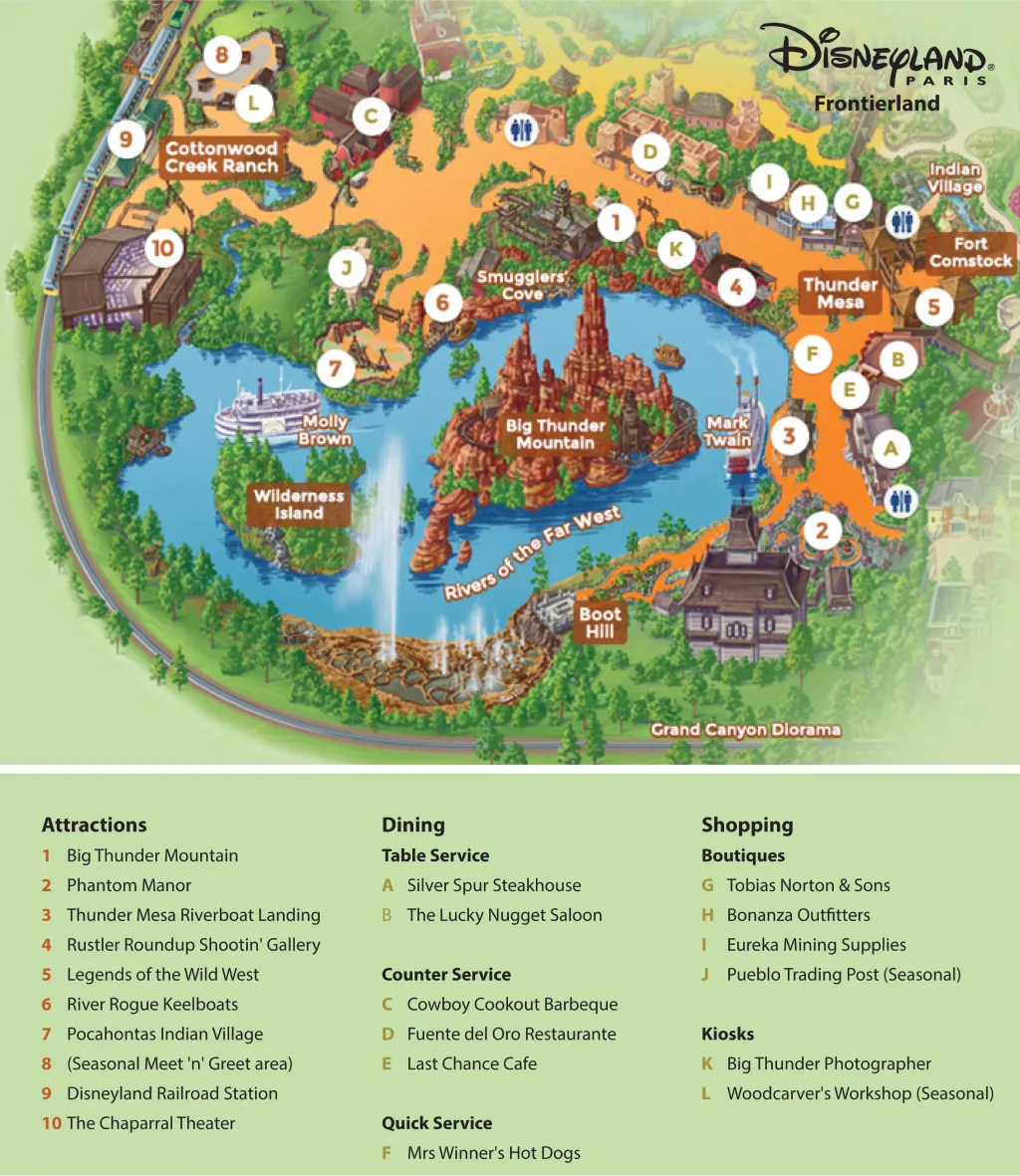 Frontierland plattegrond